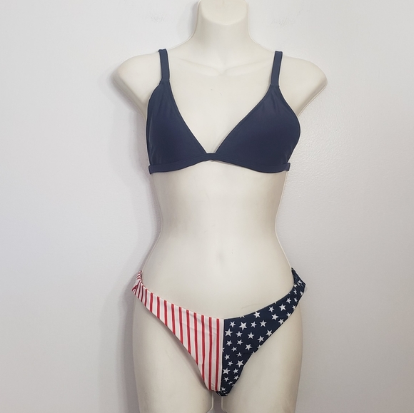 STACY American flag print triangle bikini - Picture 2 of 9